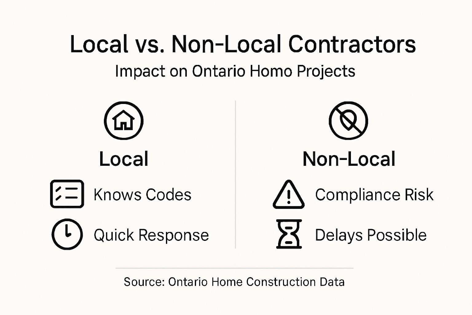 Infographic compares local and non-local contractor risks