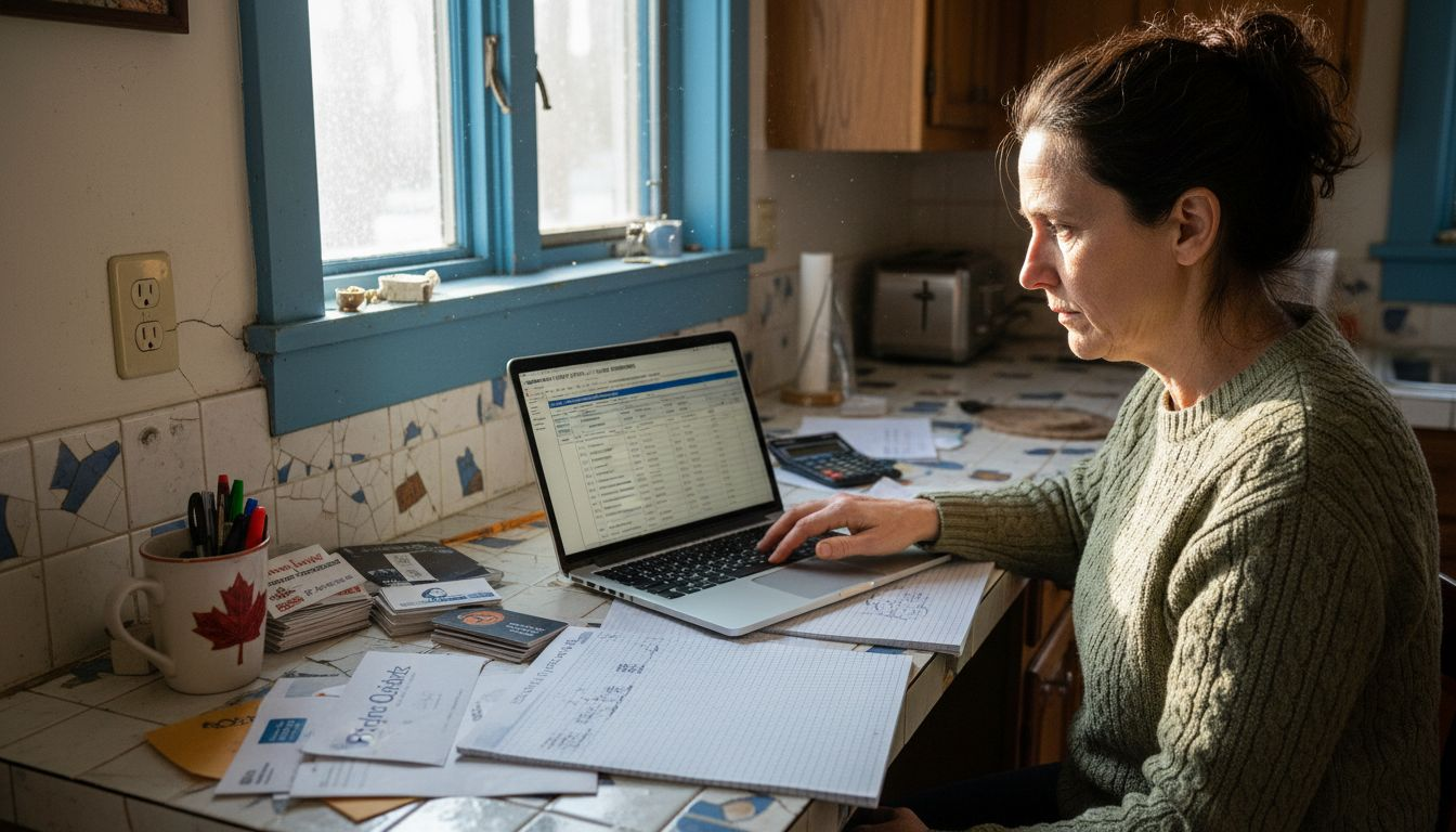 Woman calculating home renovation costs