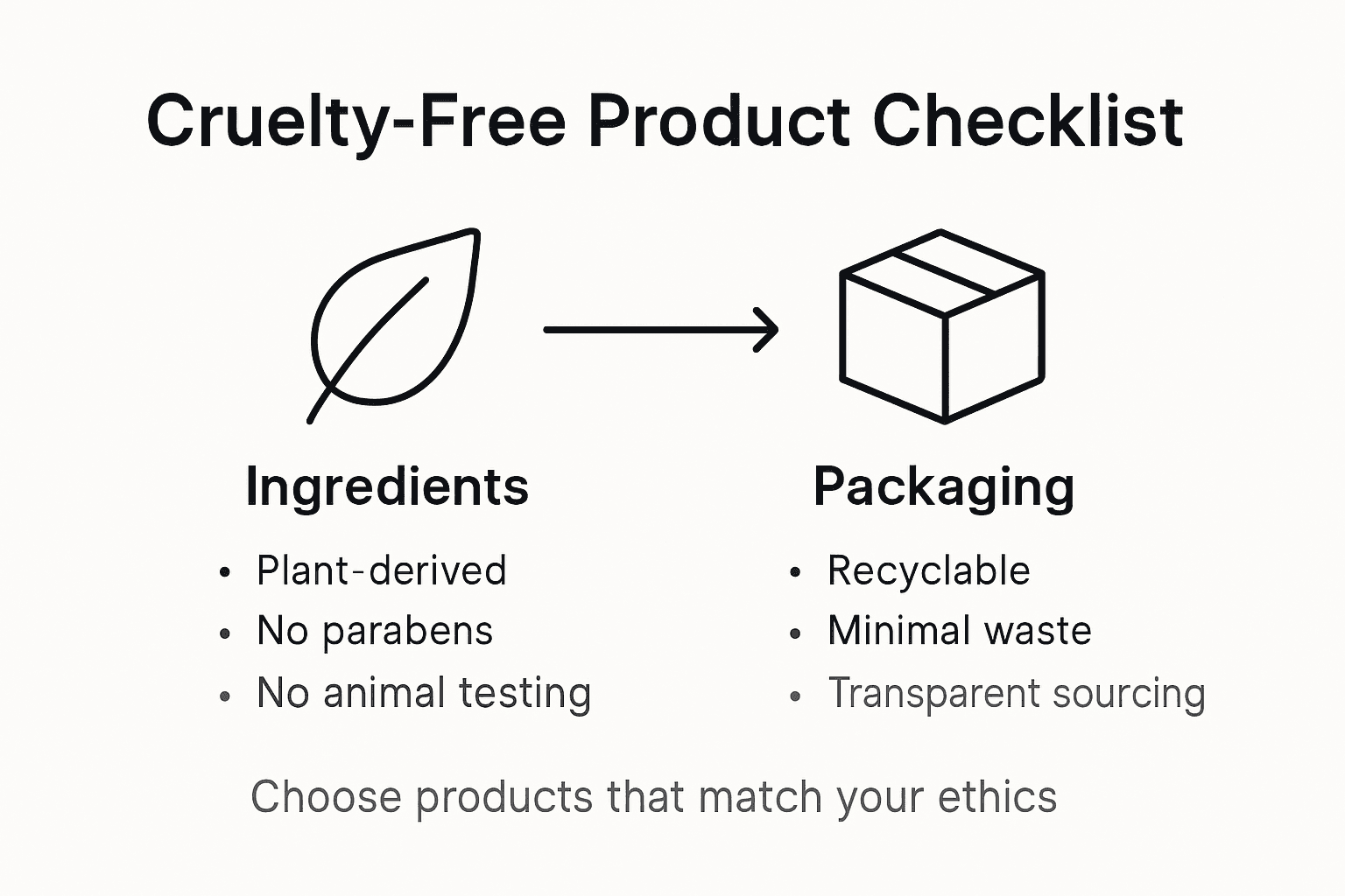 Infographic about cruelty-free product criteria