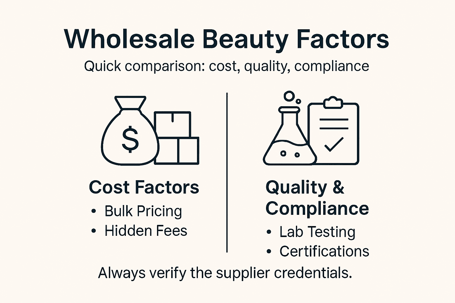 Infographic showing cost, quality, compliance overview