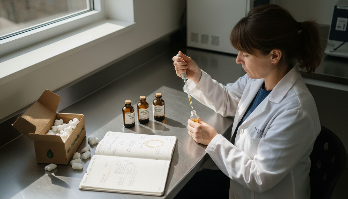 Plant extracts and lab work for vegan skincare