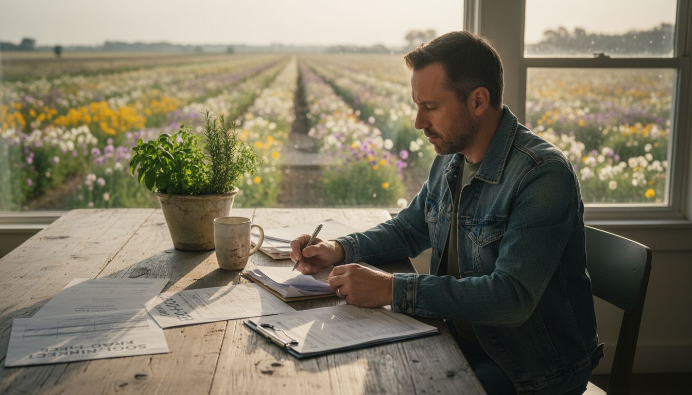 Brand manager checking ingredient sourcing forms