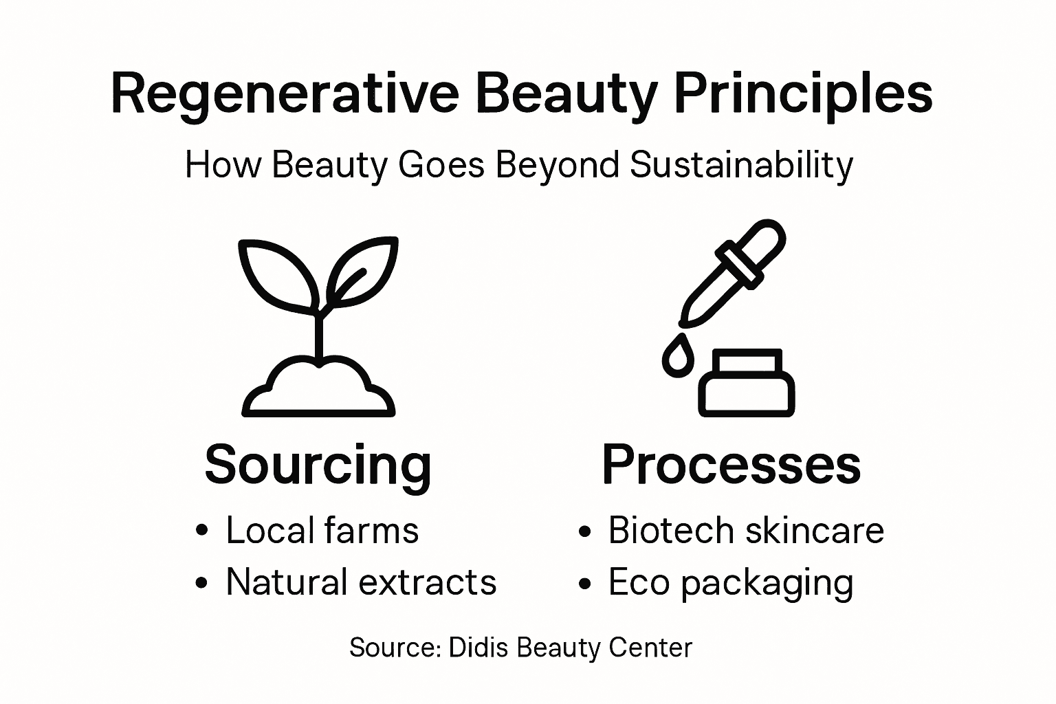 Infographic highlighting regenerative beauty principles