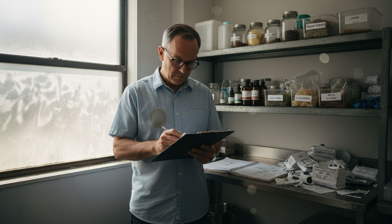 Auditor completing fair trade certification review