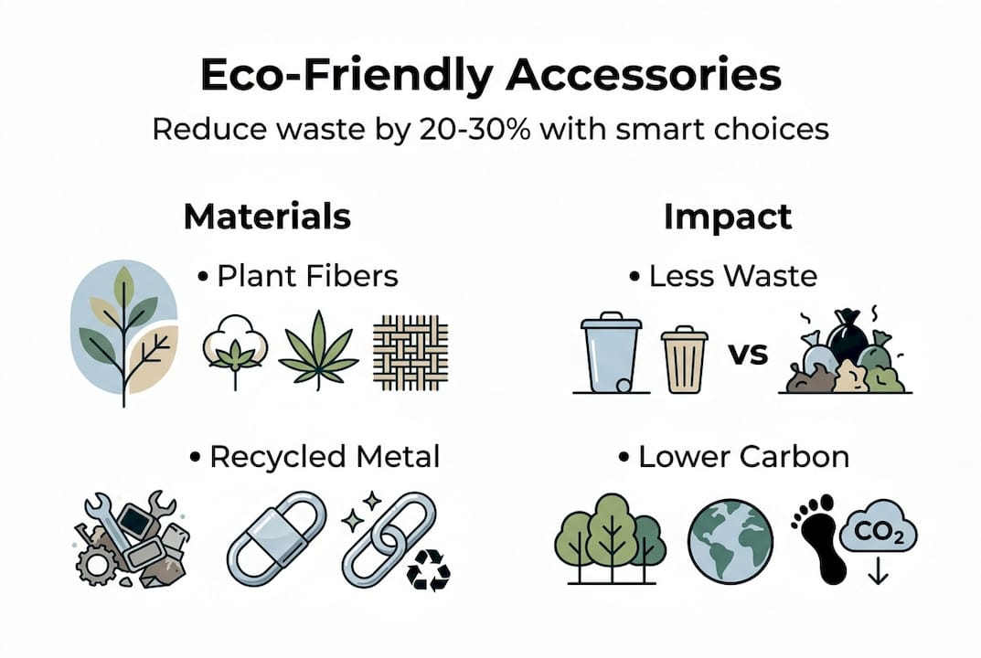 Infographic summarizes eco accessory impact