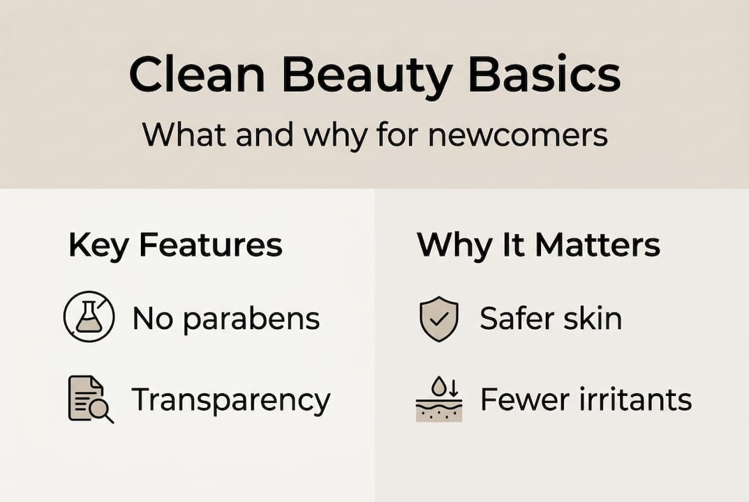 Infographic on basics of clean beauty