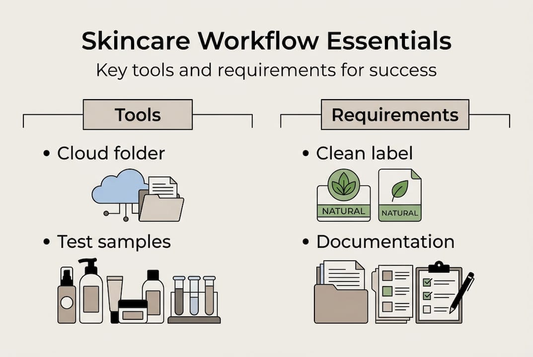 Infographic about skincare workflow essentials