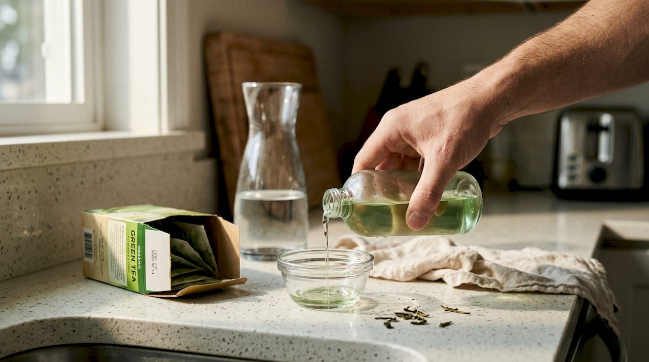 Green tea toner and natural ingredients