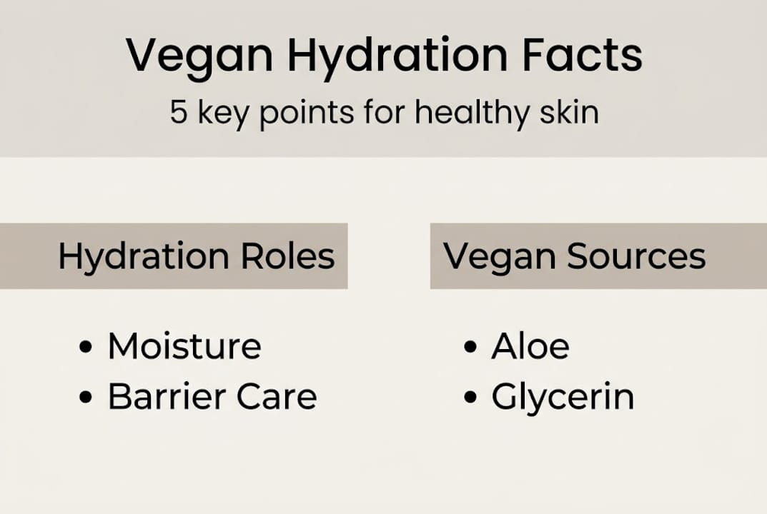 Infographic of vegan hydration facts and sources