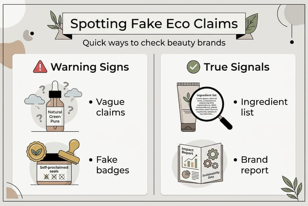 Infographic on spotting fake eco claims
