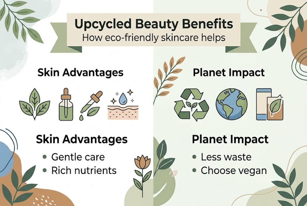 Infographic summarizes upcycled beauty benefits