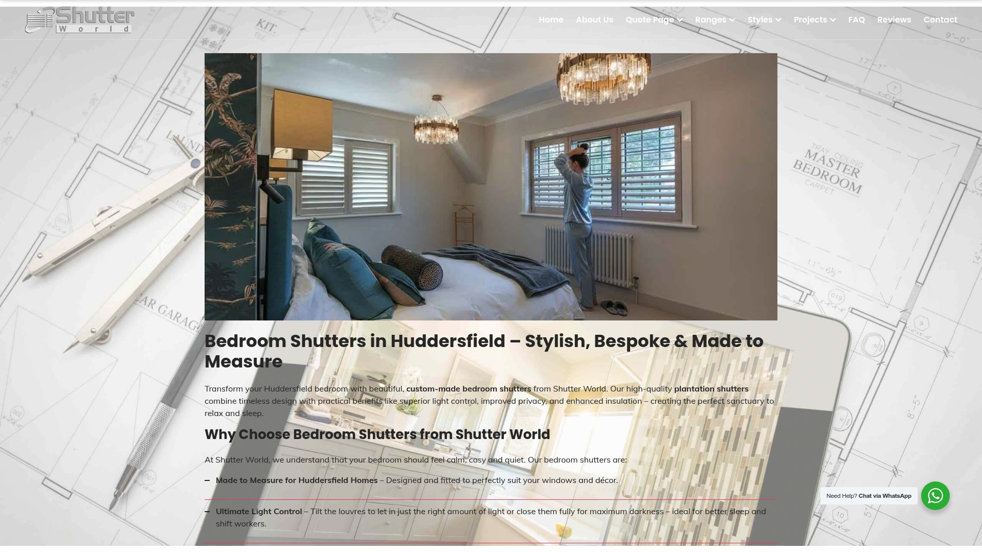 Price of plantation shutters https://shutterworld.co.uk/location/bedroom-shutters-huddersfield/
