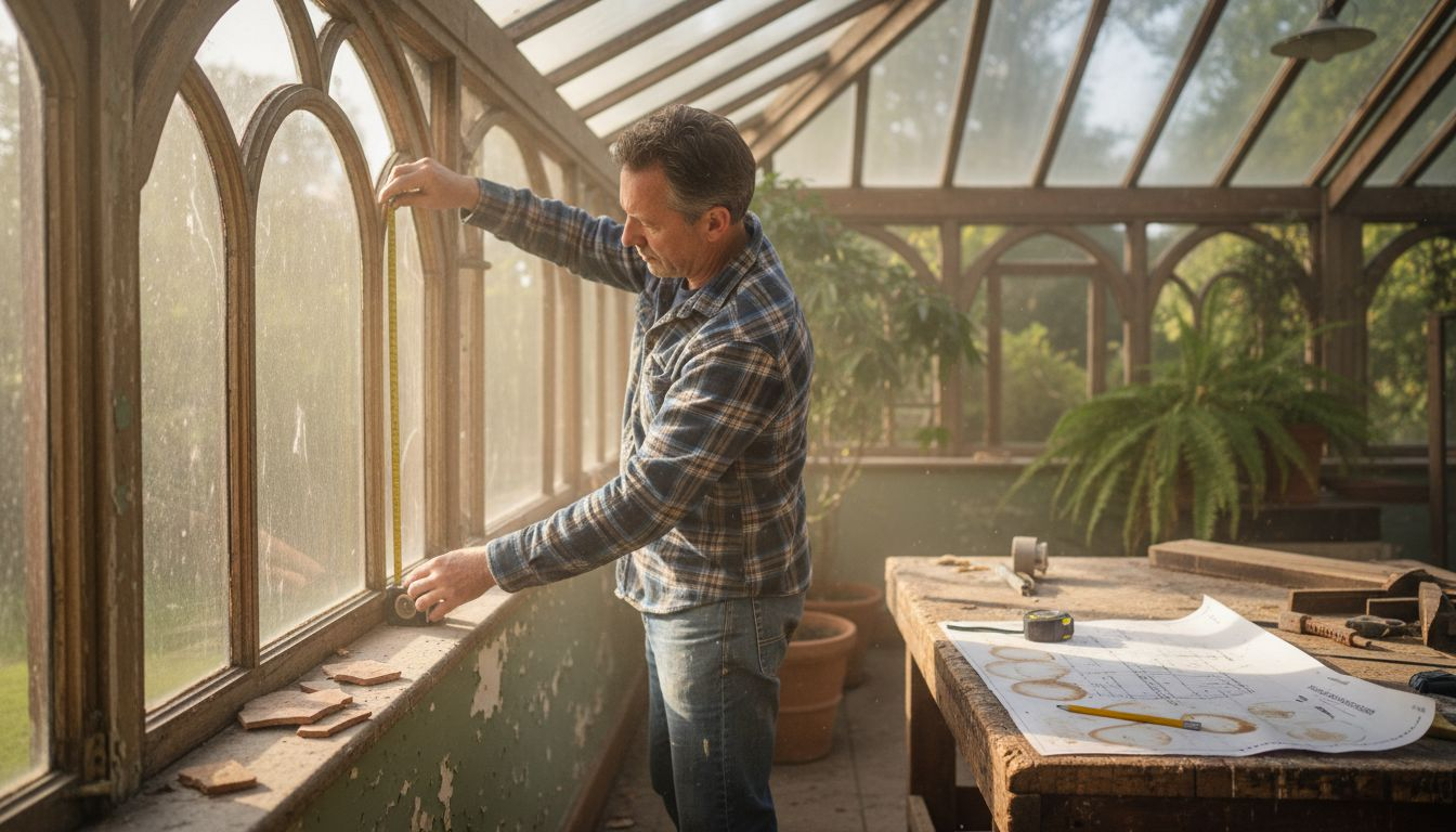 relationship between shutters and windows Installer measuring for bespoke shutter fitting