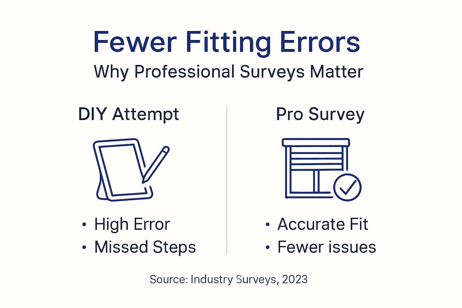 Infographic comparing DIY and professional window measurement