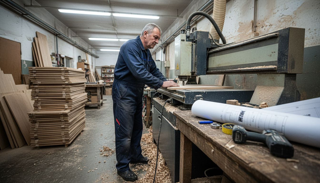 Technician crafts shutters with CNC precision