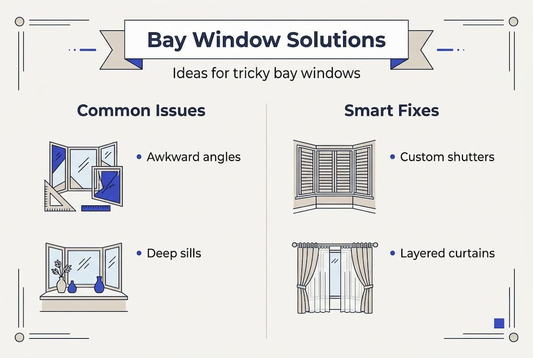 My bay windows are hard to dress Infographic outlining bay window issues and fixes