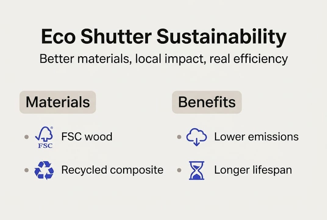 Infographic eco shutters sustainability benefits