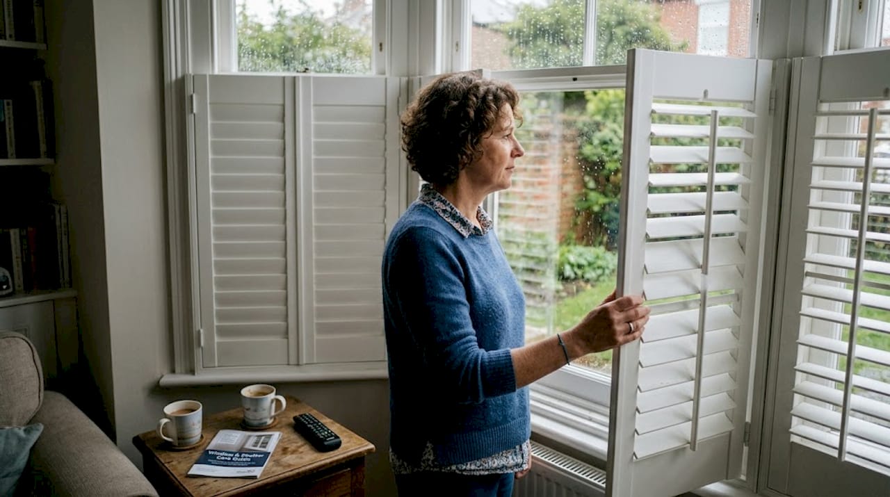 wood vs MDF shutters Side by side wood and MDF window shutters