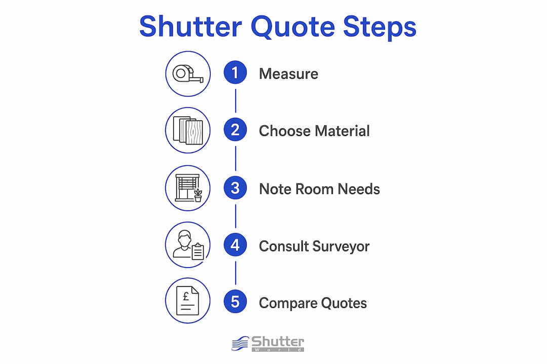 how to get shutter quotes Infographic showing the steps to prepare for shutter quotes