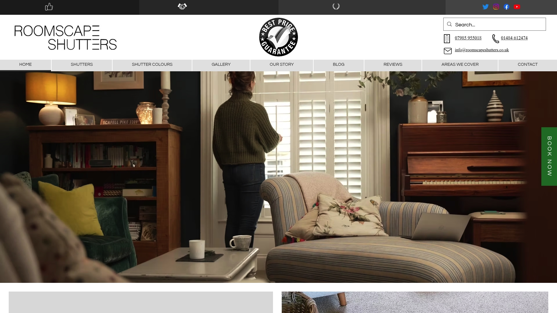 Bay window shutters West Yorkshire https://roomscapeshutters.co.uk