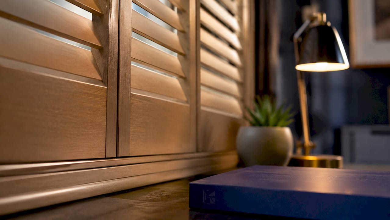 importance of shutter craftsmanship Close-up of quality hardwood plantation shutter