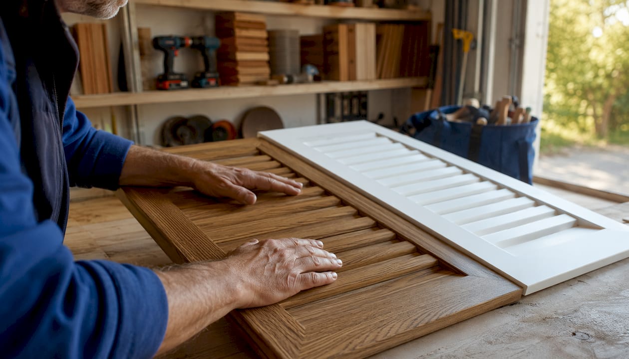 wood grain vs smooth shutters Wood grain vs smooth shutters