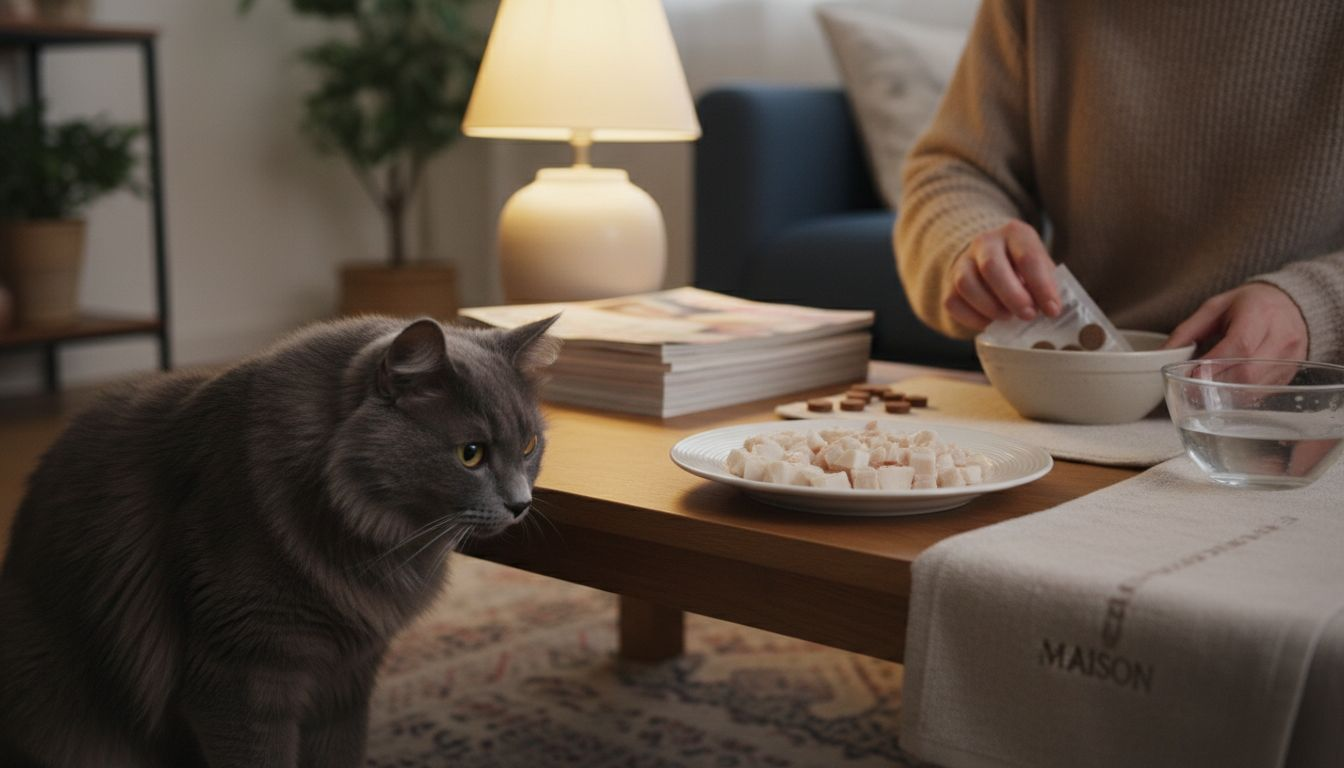Repas équilibré fait maison spécialement conçu pour votre chat