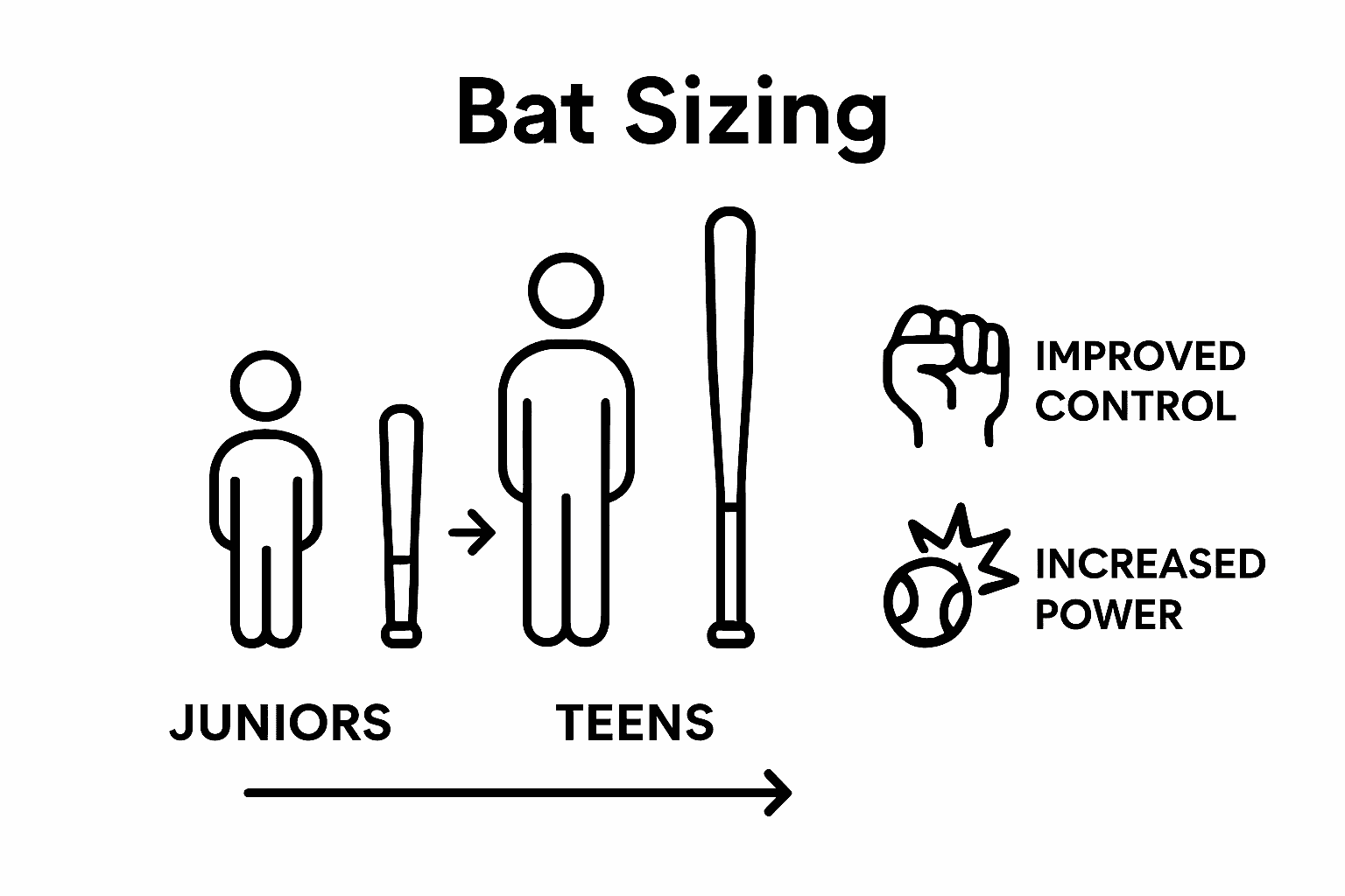Cricket bat size versus player performance infographic