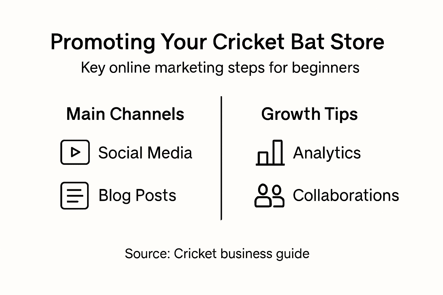 Infographic: cricket bat store marketing steps