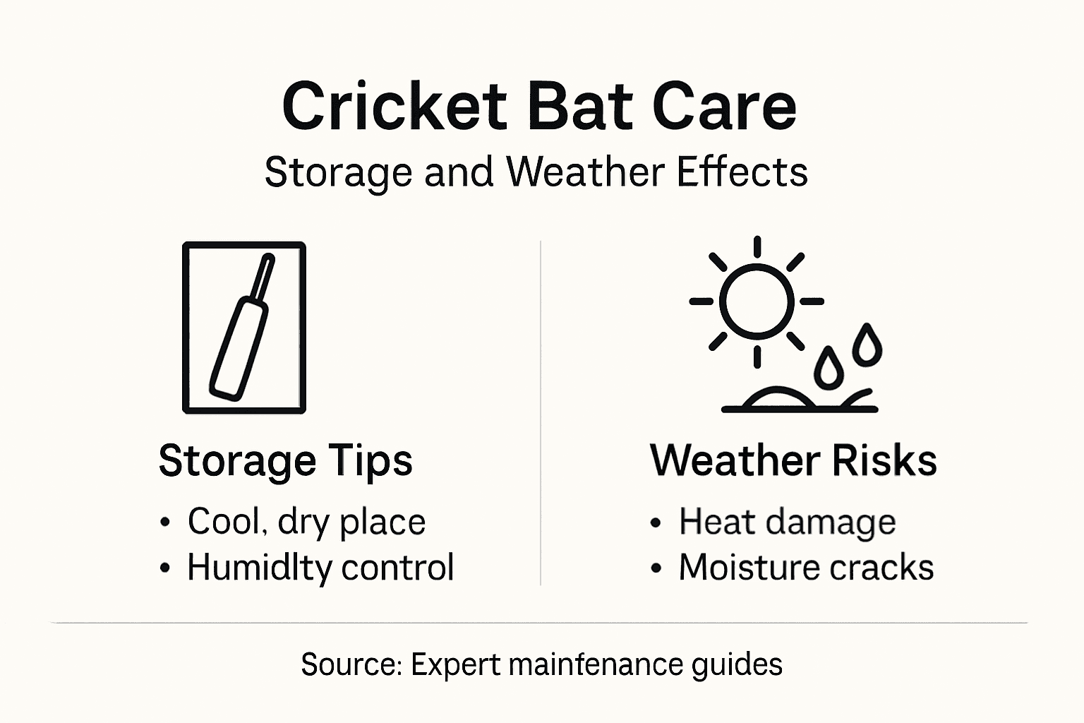 Infographic on bat storage and weather impact