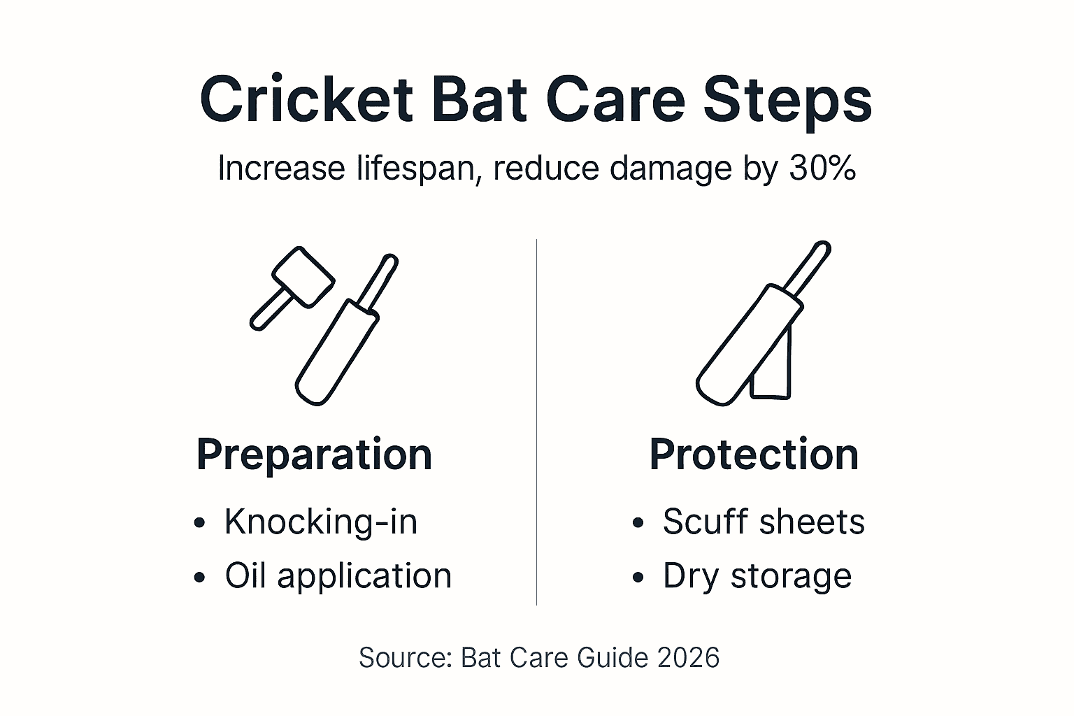 Infographic of bat care steps and benefits