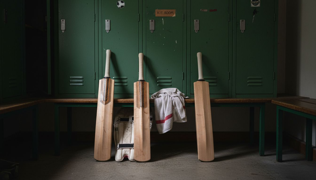 Three cricket bats showing profile differences