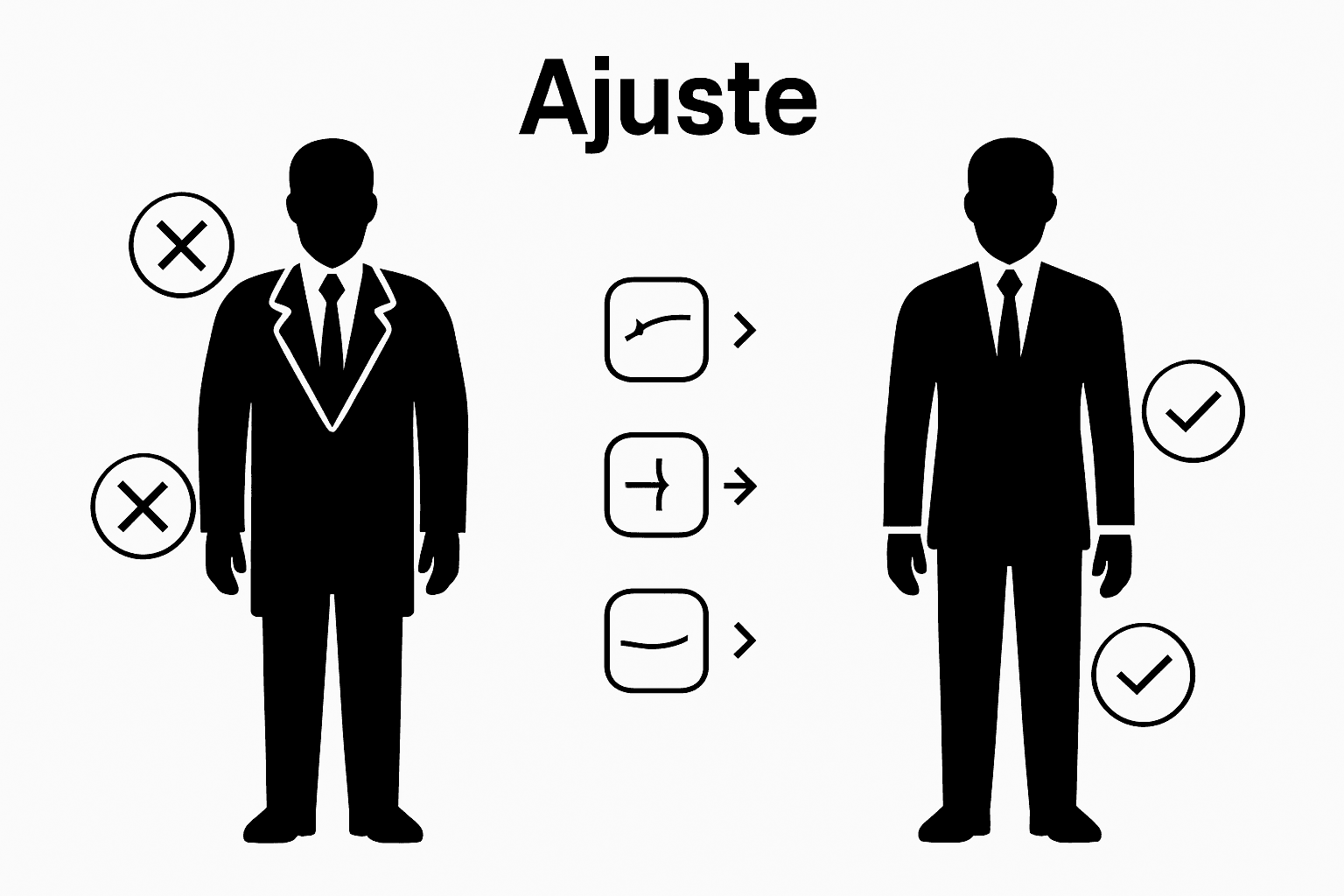 Diferencias entre un traje mal ajustado y uno perfectamente entallado para hombre