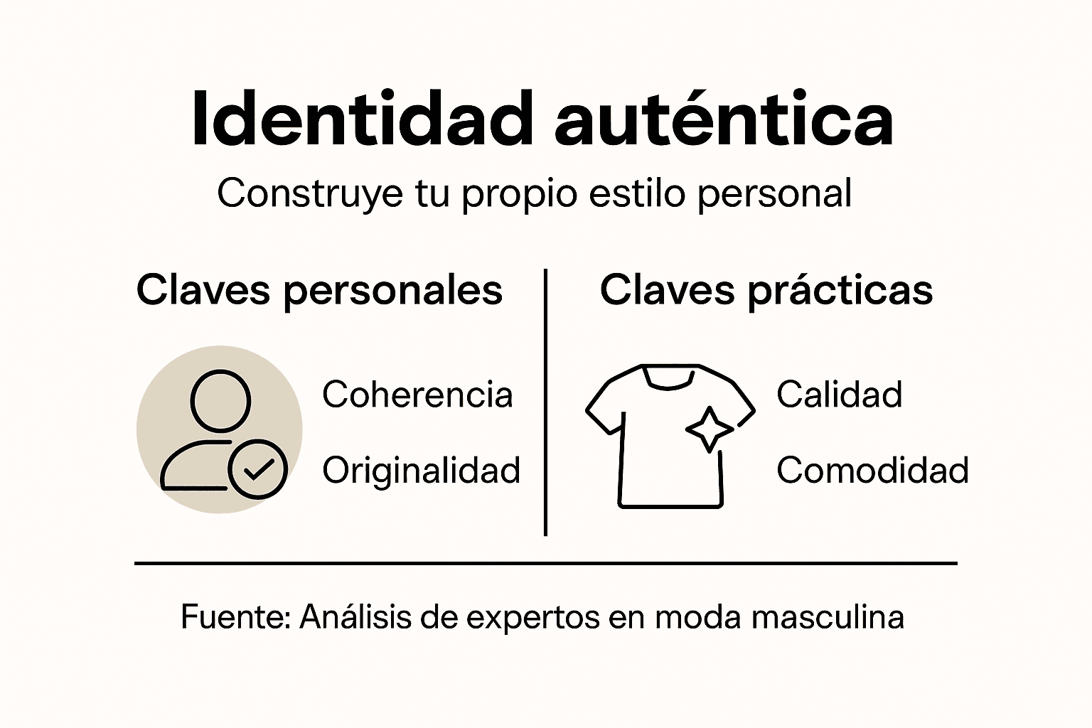 Infografía: claves para lograr un estilo auténtico en la moda masculina