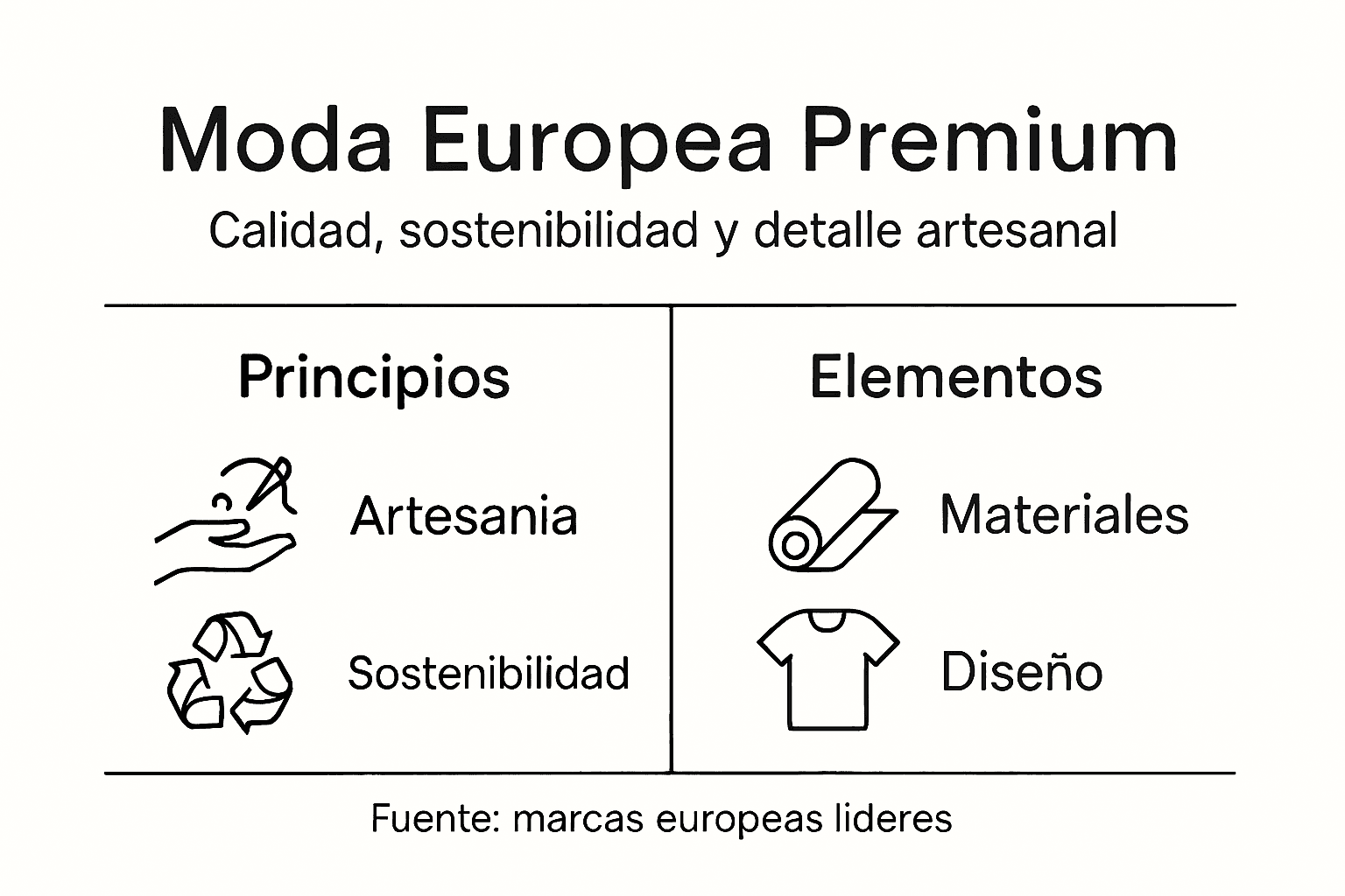 Infografía sobre la excelencia y el saber hacer artesanal en la moda europea