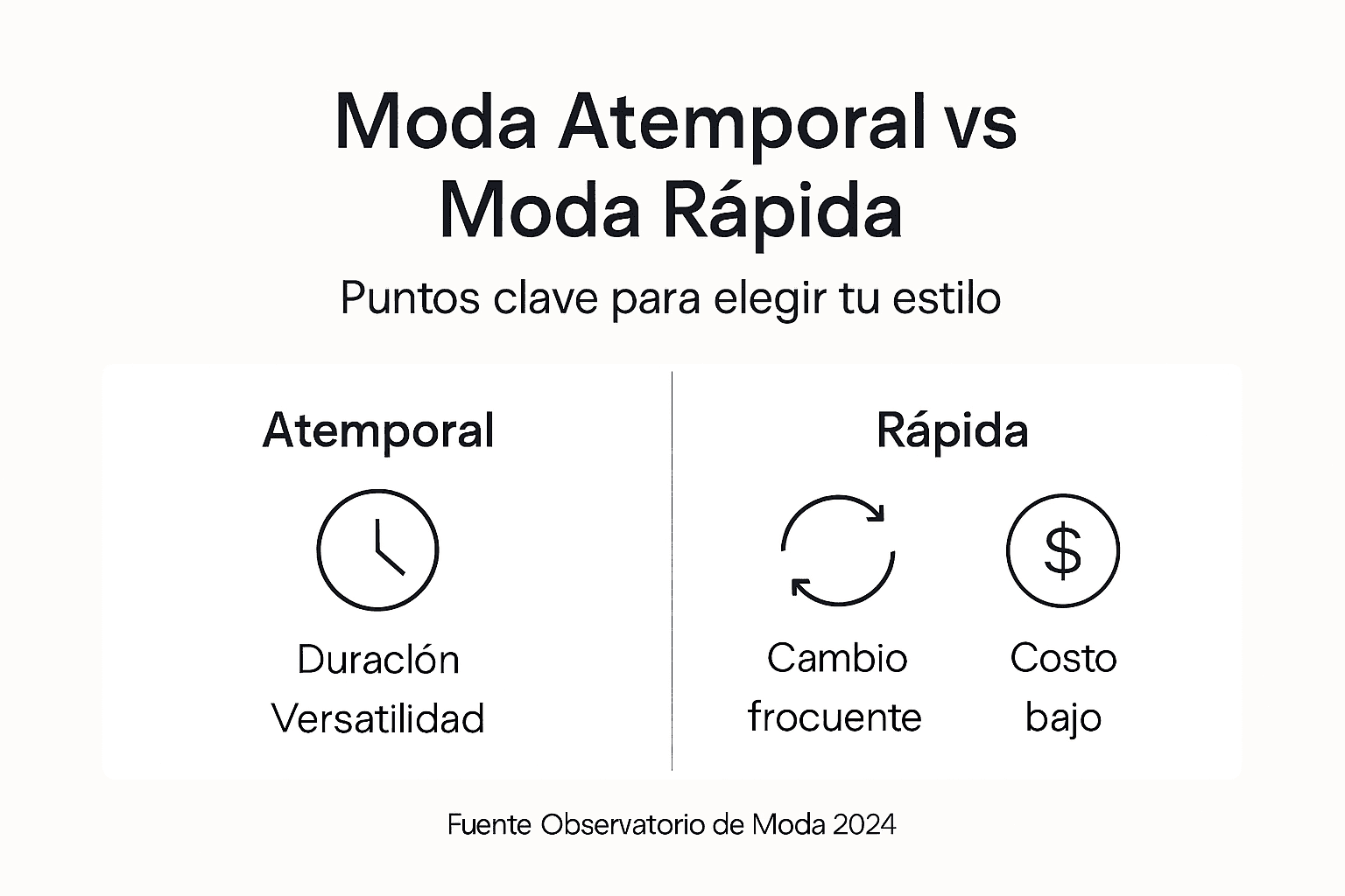 Infografía: diferencias entre moda sostenible y moda rápida