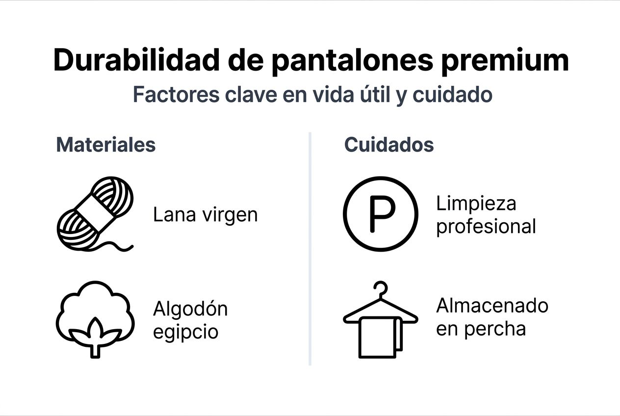 Guía visual sobre la resistencia y vida útil de los pantalones de alta gama