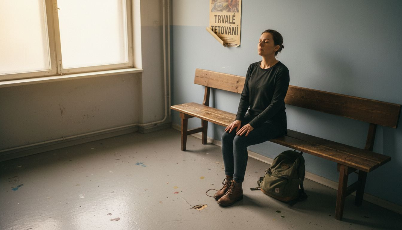 Před tetováním si dopřejte pár hlubokých nádechů – pomůže vám to zklidnit nervy a lépe se uvolnit.