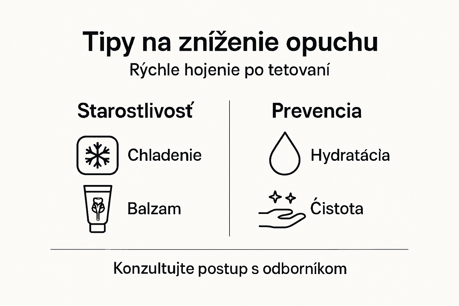 Infografika s užitočnými radami, ako zmierniť opuchy
