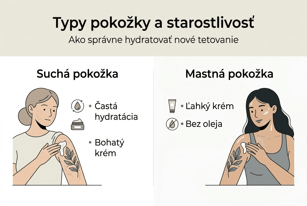 Infografika: Ako sa správne starať o tetovanie podľa typu pokožky