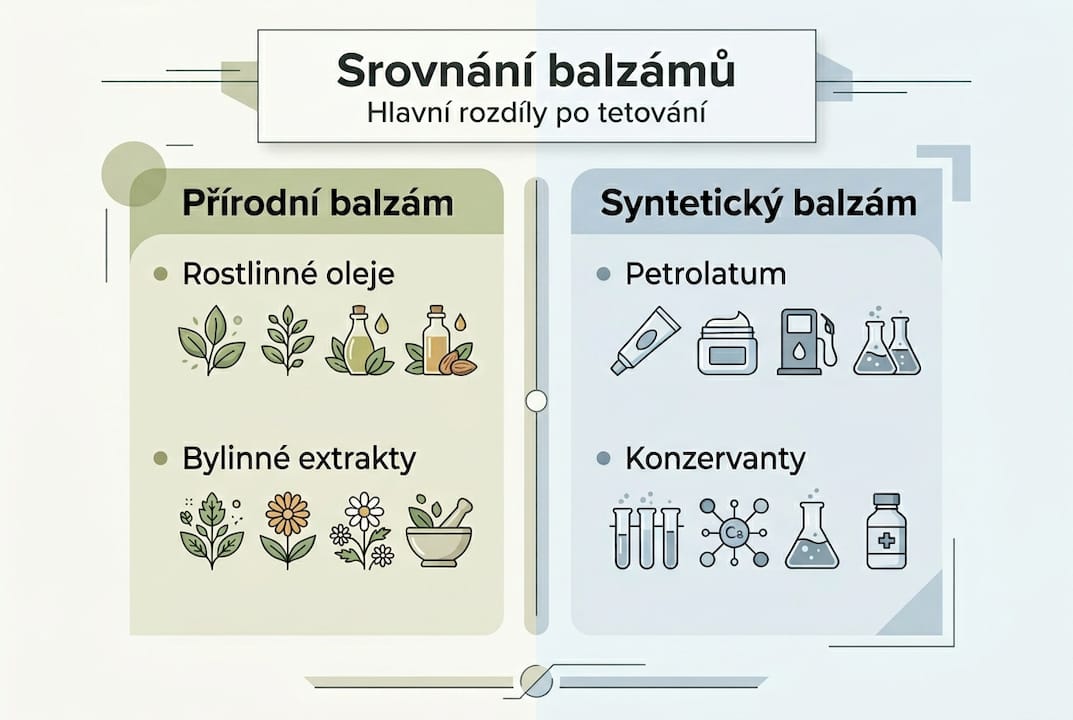 Infografika: srovnání přírodních a umělých balzámů