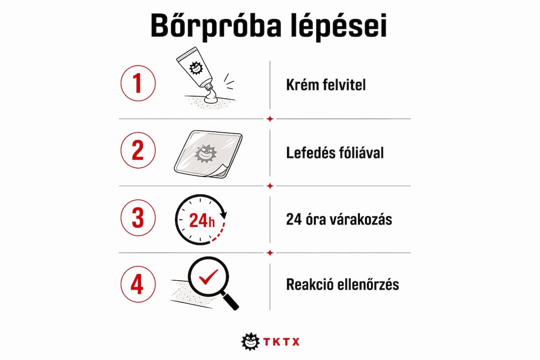 Infografika: így végezd el a tetoválás előtti érzéstelenítő krém tapaszpróbáját – lépésről lépésre
