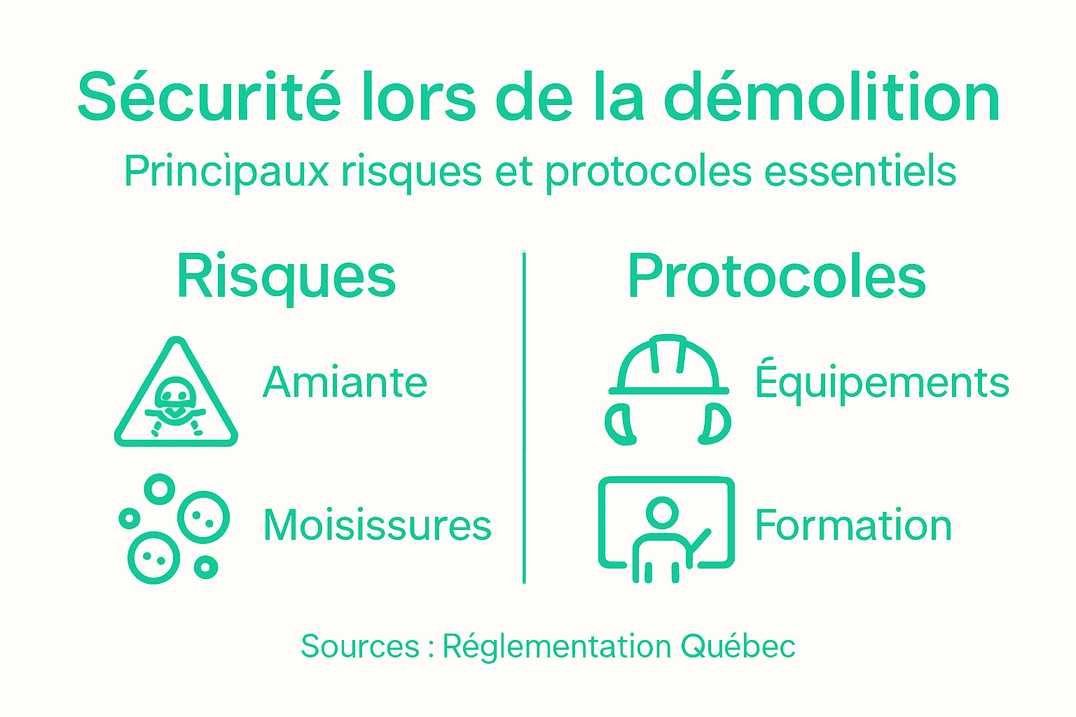 Démolition de bâtiments contaminés : principaux risques et bonnes pratiques à adopter (infographie)