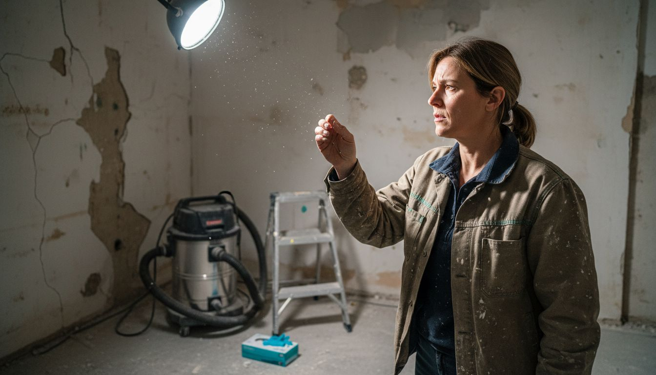 Une femme exposée aux fibres d’amiante en suspension dans l’air