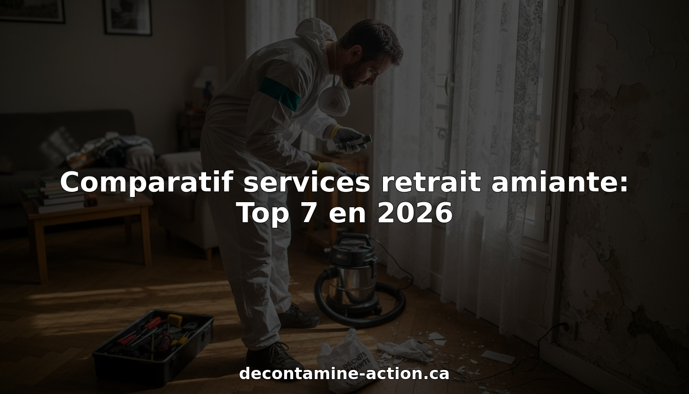 Un technicien examine le mur afin de préparer le retrait de l’amiante.