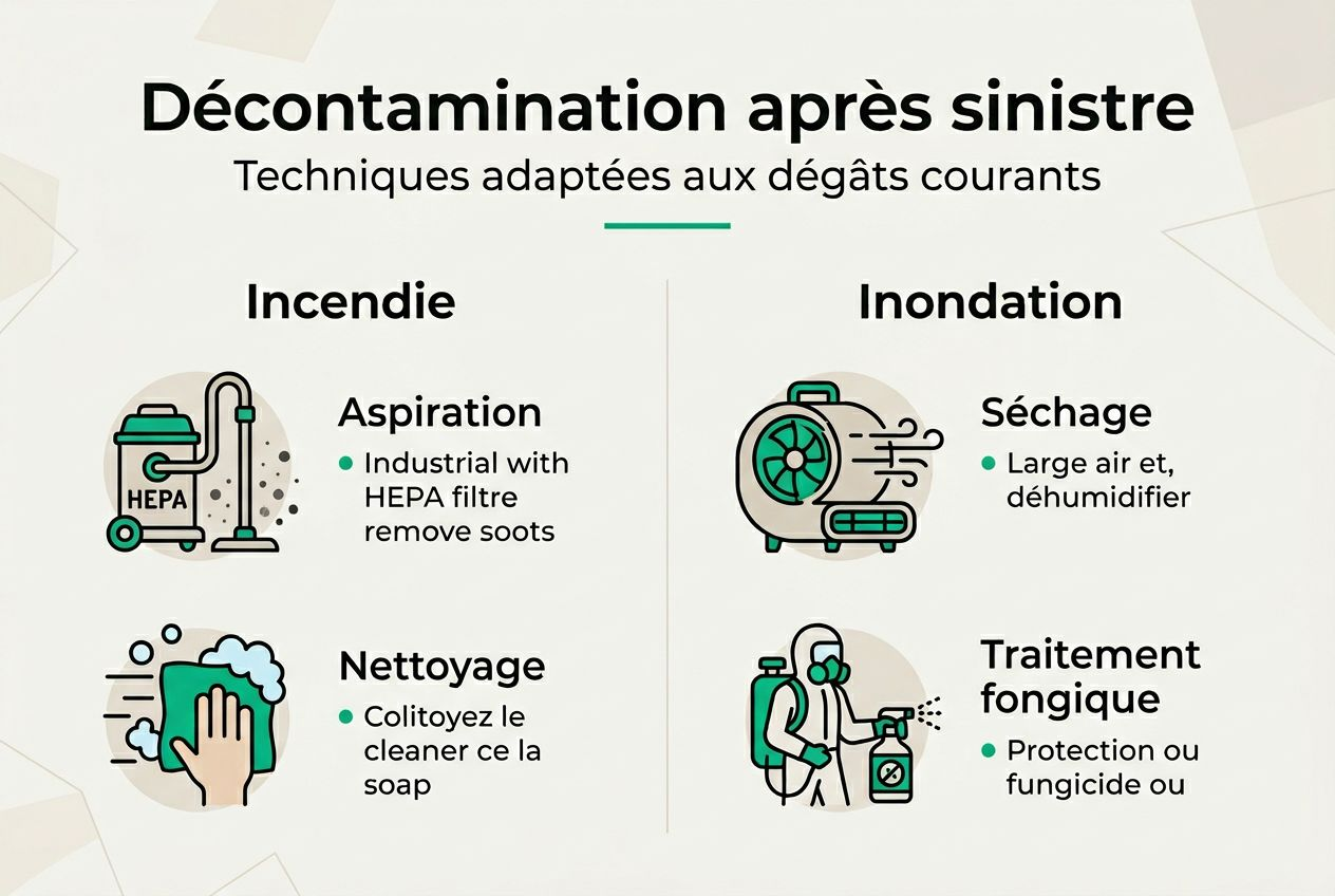 Infographie : les différentes techniques de décontamination après un sinistre