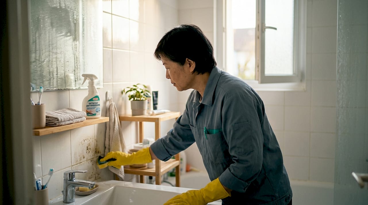 Comment éliminer les traces de moisissure sur les murs de votre salle de bain