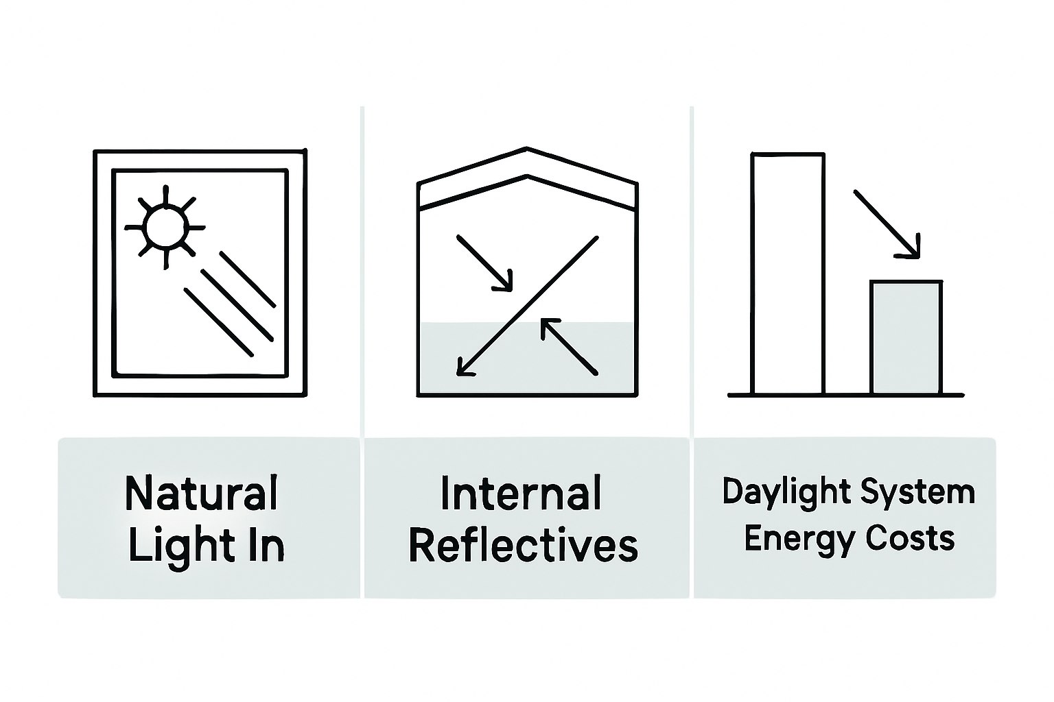Daylight system energy savings infographic
