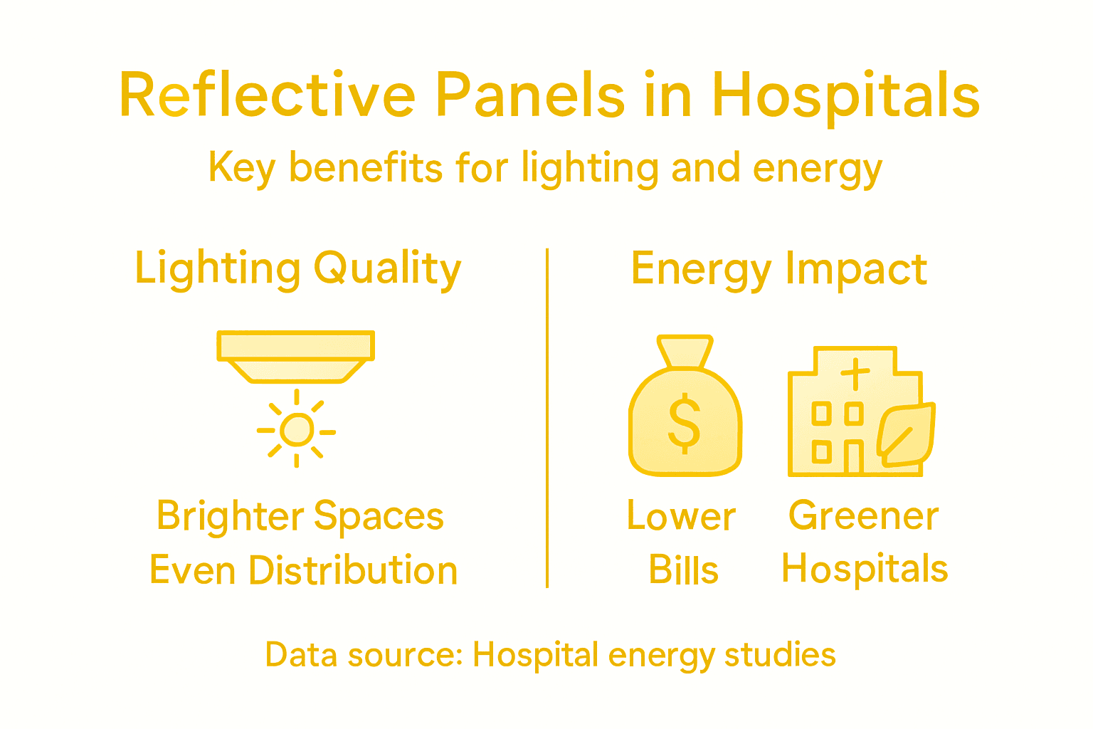 Infographic on hospital reflective panel benefits