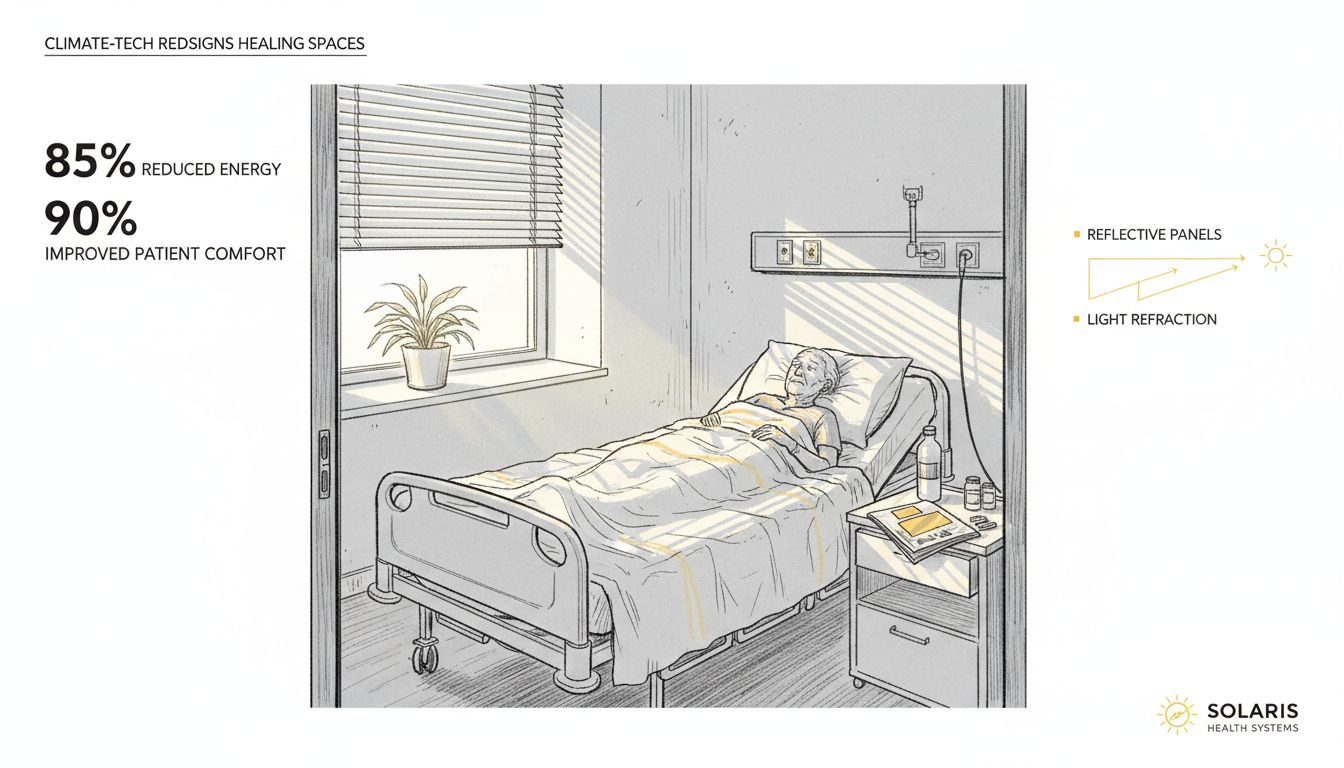 Patient in sunlit hospital room by window